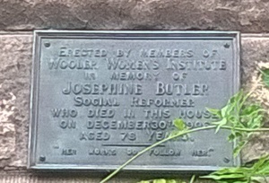 Plaque on the house where Josephine Butler died